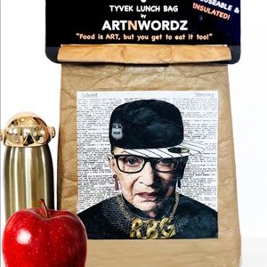 TYVEK Brown bag lunch bag ARTNWORDZ RBG